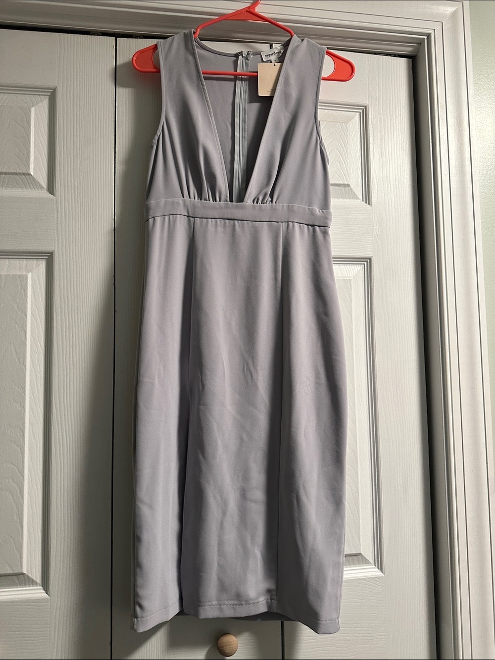 superdown Sleeveless Plunge Midi Dress in lavender